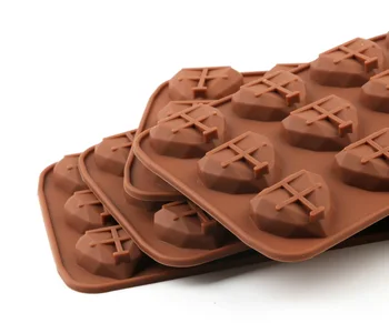 2021 Nyt Hjerte Chokolade Forme 15 CavityDiamond kærlighed Form Silikone Bryllup Slik Bage Forme Cupcake Kage Dekorationer Skimmel 3D