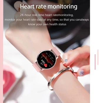 2021 Nyt, Smart Ur Mænd Og Kvinder sportsur blodtryk Sove Overvågning Fitness tracker for Android, ios skridttæller Smartwatch