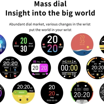2021 Nyt, Smart Ur Mænd Og Kvinder sportsur blodtryk Sove Overvågning Fitness tracker for Android, ios skridttæller Smartwatch