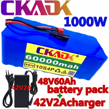 2021 Oprindelige 36V batteri 10S4P60Ah batteri 1000W high power batteri 42V 60000mAh Ebike elektrisk cykel BMS+42V2A Oplader