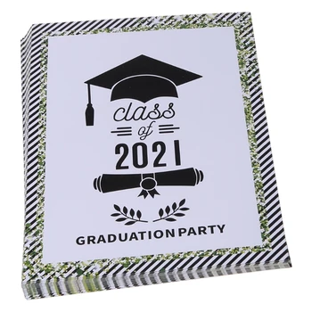 2021 Papir Graduering Invitationer (64 Tæller) Dobbelt Sider Grad Part, Der Opfordrer