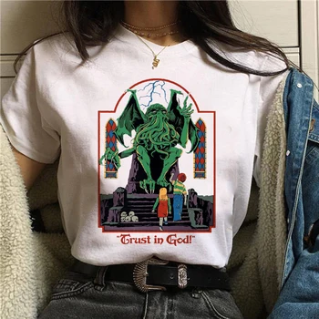 2021 Satan Horror T-Shirt Kvinder Demon Død Skræmmende Devil T-shirt Satanisme Fremmede Grim Reaper Satanist Kvindelige t-shirts