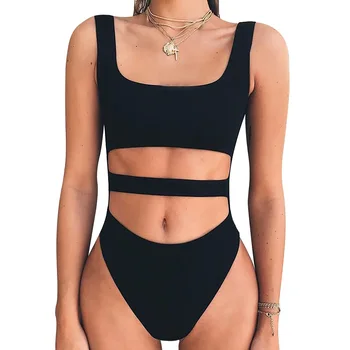 2021 Sexy Cross Brasilianske Bikinier Kvinder Badetøj Badetøj Push Up Bikini Sæt Ærmeløs Body Stranden I Badetøj Badetøj