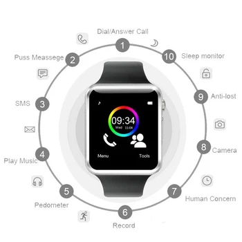 2021 Smart Ur Mænd 1.54 Tommer Fuld Touch Screen Fitness Tracker Vandtæt Smartwatch Kvinder pulsmåler Til IOS Android