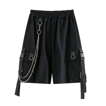 2021 Solid Mænds Shorts om Sommeren Casual Streetwear Mandlige Sportstøj Shorts til Mænd Tøj Herre Beach Shorts Bånd Sort Hip Hop
