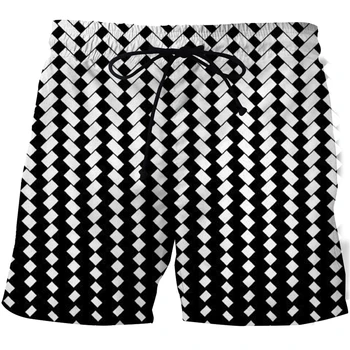 2021 sommer swimming trunks 3D-print casual geometriske stranden bukser trænings bukser til mænd behagelige shorts hip-hop sports bukser
