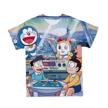 2021 Sommeren Kawaii Boy T-shirts Populære Tegnefilm Doraemon Mønster 3d-Print børnetøj Casual Alle-match T-shirt t-Shirts