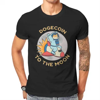 2021 Sommeren Mænds T-shirt Dogecoin Astronaut Krypteret Trykt Mønster O-Hals Bomuld af Høj Kvalitet Hip Hop Løs Street Cool Top