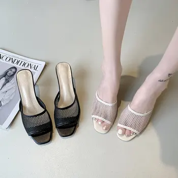 2021 Sommeren Nye koreanske Mode til Alle-Match Simple Flade Sandaler Hule Åndbar Kvinder Sko
