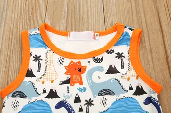 2021 Sommeren Nye Nyfødte Spædbarn Baby Drenge Dinosaur Print-Toppe-t-stykkerne Shorts Outfits Sæt Tøj Sommer Tøj Sæt 2stk