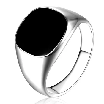 2021 Vintage Ringe Til Mænd Classic Personlighed Dryp Simulering Sort Ring Mandlige Ringe, Smykker, Emalje Engagement Ring