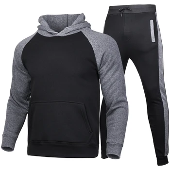 2021 vinter trøjer passer til mænd mode Fleece hoodie Mærke bukser Casual Jogger passer træningsdragt, sweatshirt pullover
