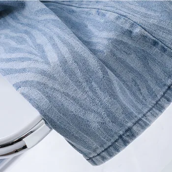 2021New Foråret Kvinders Broderi Tekstur Wide-Ben Jeans Trendy Pige Temperament-Match Vaskbar Casual Lige Harem Bukser