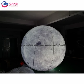 2021Outdoor Oppustelige Globus Månen Led Lys kæmpestor Oppustelig Månen Ballon Til Dekoration