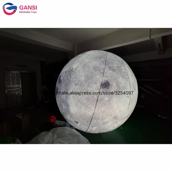 2021Outdoor Oppustelige Globus Månen Led Lys kæmpestor Oppustelig Månen Ballon Til Dekoration