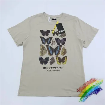 2021ss Minga London T Shirt Mænd Kvinder 1:1 Bedste kvalitet Digitale sommerfugl print Minga London T-shirt tøj