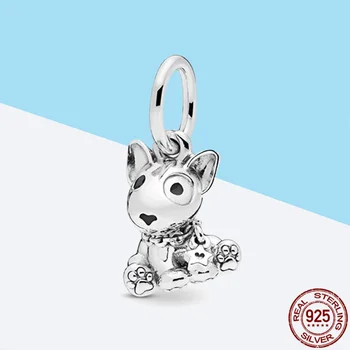 2021Trend Nye 4 Stilarter 925 Sterling Sølv Sød Hund Perle Vedhæng Egnet Til Oprindelige Charme Armbånd DIY Smykker Mode at Gøre