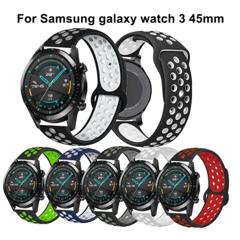 20mm 22mm Sport Silikone rem til Samsung Galaxy Se 3 41mm Armbånd til galaxy se 3 45mm S3 Grænse Watchbands Correa