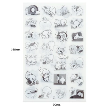 20packs/masse Kreative Kawaii Kanin Klistermærker Dagbog Papir, Selvklæbende Scrapbooking Indretning Papirvarer Engroshandel Gratis Fragt