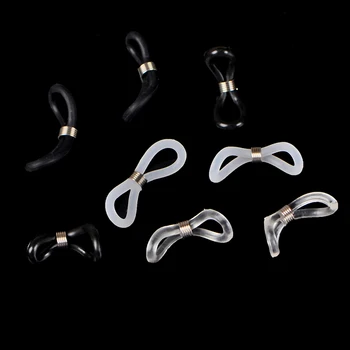 20PCS=10 Par 4 Stilarter Briller Kæde Anti-slip Silikone Gummi-Ring Strop Øjer Til Briller Band Tov White Black Eye Care