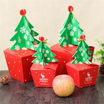20Pcs/Masse Kreative Max juletræ Chocolate Box Emballage Papir Kasser For Kager, Julepynt Hjem Til fødselsdagsfest