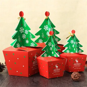 20Pcs/Masse Kreative Max juletræ Chocolate Box Emballage Papir Kasser For Kager, Julepynt Hjem Til fødselsdagsfest