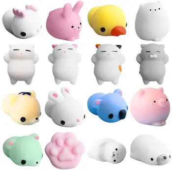 20Pcs Mini squeeze toy squishy Mochi Bløde Frigive Stress Legetøj, Dyr, Kawaii Squishy Dekompression legetøj