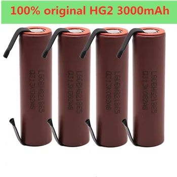 20PCS Oprindelige stor kapacitet HG2 18650 3000mah Genopladeligt batteri til HG2 høj udledning store aktuelle+DIY-nicke