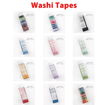 20Pcs/Pack Multicolors Washi Tape Dekorative Tape Klistermærke Til Scrapbooking Dagbog Papirvarer Skole Levering Masking Tape