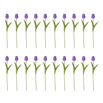 20PCS Simulering Tulip Enkelt Mini Tulip Vellignende Kunstig Blomst, Der Stadig er Lige Så Frisk udseende Home Decor