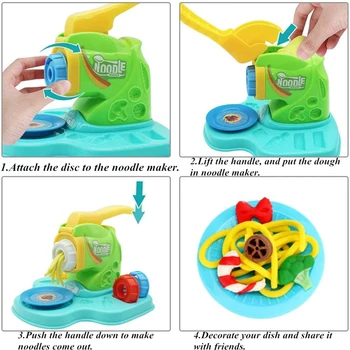 20PCS Spille Dejen Køkken Kreationer Noodle Maskine Børn Toy Legesæt Molding Clay Sjove DIY-Noodle Kaffefaciliteter Sæt til Børn