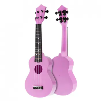 21 Tommer Sopran Ukulele Farverige Akustiske 4 Strenge Hawaii-Guitar ABS Plast Instrument for Børn og Musik Nybegynder