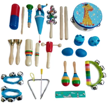 22 STK Orff Musikalske Instrumenter Børn i den Tidlige Barndom Musik Slagtøj Toy Kombination Børnehave undervisningsmidler