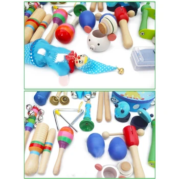 22 STK Orff Musikalske Instrumenter Børn i den Tidlige Barndom Musik Slagtøj Toy Kombination Børnehave undervisningsmidler