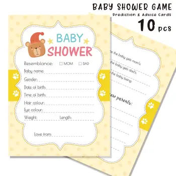 23GD Baby Forudsigelser og gode Råd-Kort (Pakke med 10) - Baby Shower Spil Ideer til Dreng eller Pige - Party Aktiviteter Forsyninger