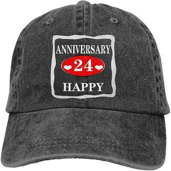 24-Årsdagen Forhold Eller Ægteskab, Sport Denim Hætte, Justerbar Unisex Almindelig Baseball Cowboy Snapback Hat