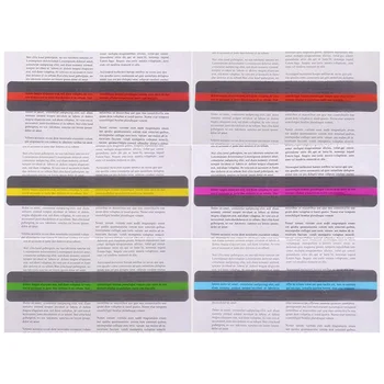 24pcs Multi-farver, Gennemsigtig Bogmærke Index Faner Etiketter Side Markør Kontor Skole Tekst Fremhæver Strimler Papirvarer Memo Pad