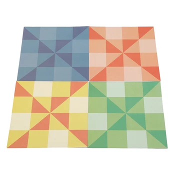 24Pcs/Set Børn Geometriske Plaid Mønster Papir Foldning Materiale, Pakke Børnene DIY Farve Origami Håndlavet Legetøj Dobbelt-Print side