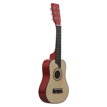 25 Tommer Akustisk Guitar, Basswood 6 Strenge Lille Mini-Guitar med Guitar Pick-Strenge for Børn Gave Nybegynder