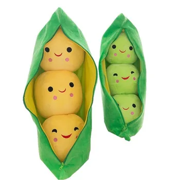 25CM Søde Børn Plys Baby Toy Ært Fyldte Plante Dukke Kawaii For Børn Drenge Piger gave Høj Kvalitet Pea-formet Pude Legetøj