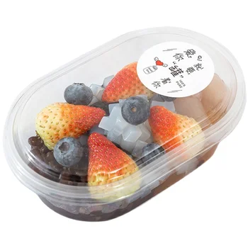 25pcs Net red disponibel cake box emballage, fødevarer, frugt salat plast skåle ice cream cup wienerbrød mousse Sød kop med låg