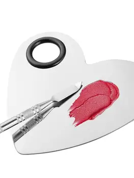 28TA Rustfrit Stål Makeup Blanding Palet med Spatel Værktøjer hjerteformet Kosmetiske Værktøj til Nail Art øjenskygge Øjenvipper
