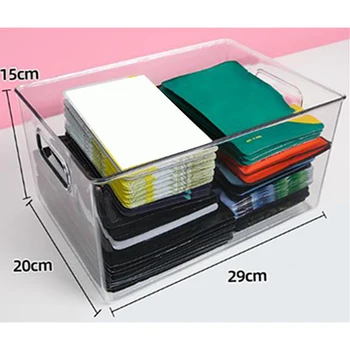 29X20X15cm Acryl Transparent Køleskab Storage Box Desktop Sovesal Badeværelse opbevaringsboks