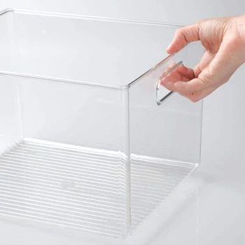 29X20X15cm Acryl Transparent Køleskab Storage Box Desktop Sovesal Badeværelse opbevaringsboks