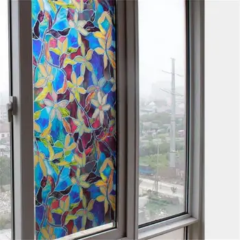 2D-Window Films 100*45cm PVC Krat Badeværelse Vinduet Hjem Glas Privatliv Statisk Film Mærkat Home Decor Vindue Privatliv Film