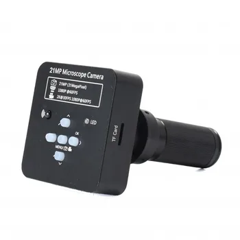 2K 1080P 60FPS 21MP USB-Industrielle Mikroskop-Kamera Kit med 120X Zoom Lens Adapter Ringe
