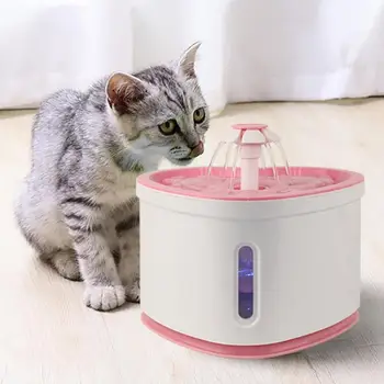 2L USB LED Pet Automatisk Hunde Katte Vand Springvand Auto Vand Dispenser Blomst Elektriske Hund Kat Drikker Dropshipping