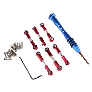2set for WLtoys Opgradere Metal Justerbare Stænger A959B A969 A979 K929 RC Bil Dele,Gul & Rød