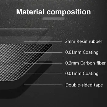 2stk 3D ModelX Sticker Carbon Fiber Bilens tågebaglygte Mærkat Tilbehør til Tesla Model X