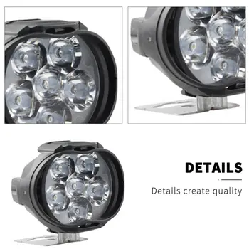2stk 6 LED Forlygte Motorcykel Projektører Lampe Køretøj Ekstra Forlygte Lysstyrke elbil Lys